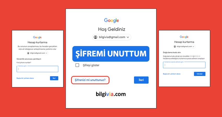 gmail şifremi unuttum